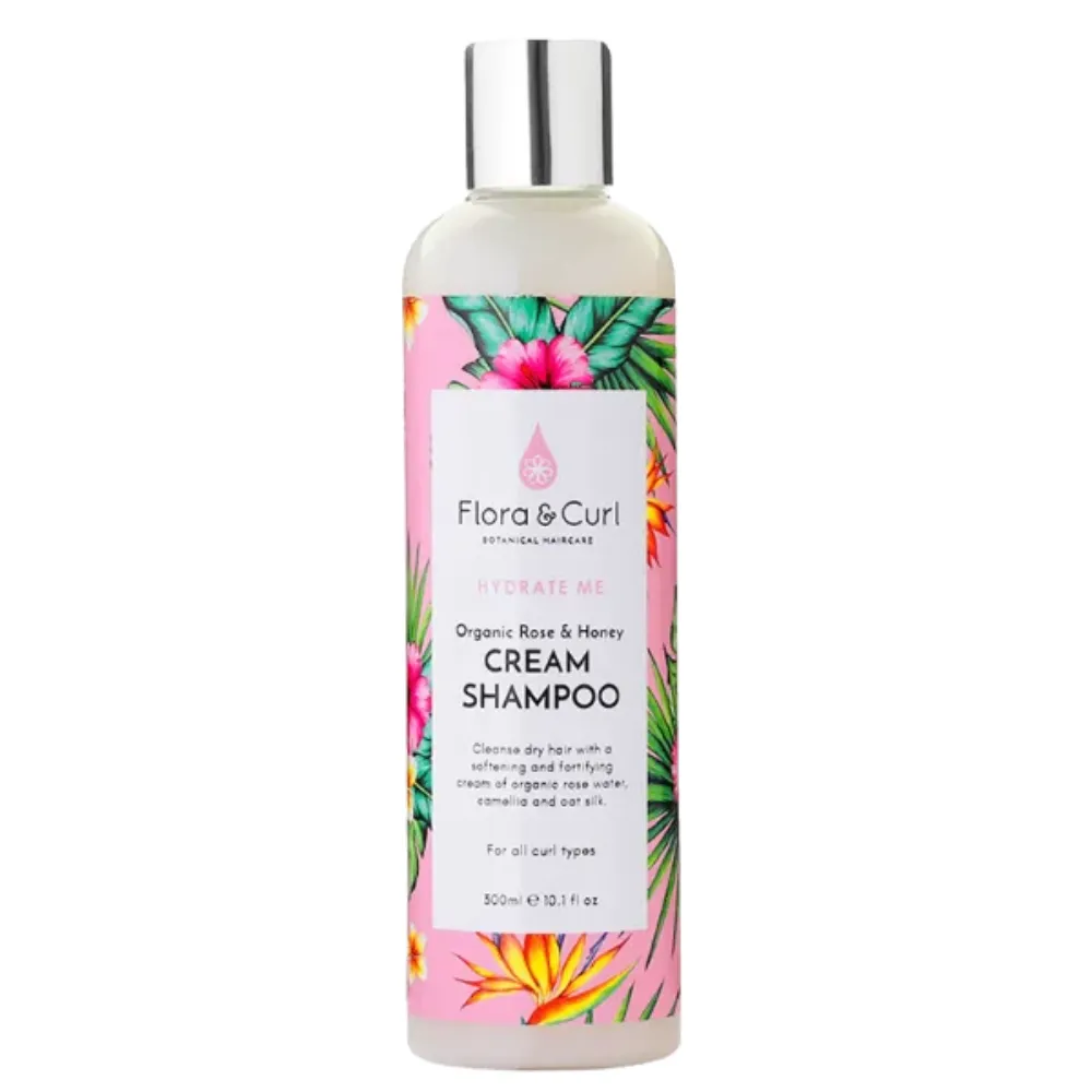 Flora and Curl Rose Water and Honey Cream Shampoo 300ml Flora and Curl Rose Water and Honey Cream Shampoo 300ml